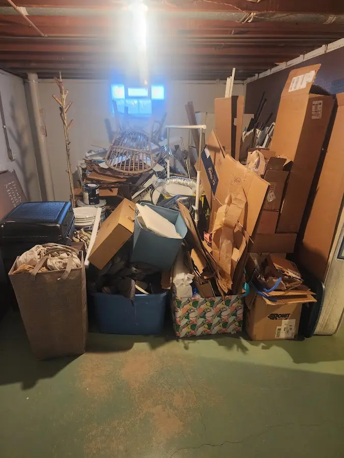 Roll-off dumpster container at job site for 2 Yard Dumpster Rental in Schererville